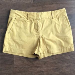 Loft gold shorts size 6
